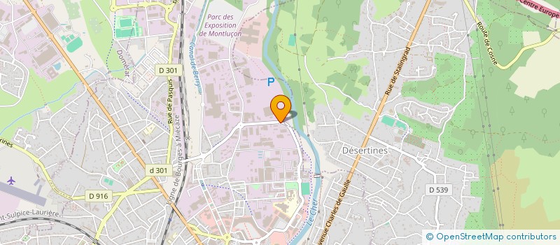 localisation de l'entreprise CENTRE ROUTIER SOREAN à MONTLUCON
