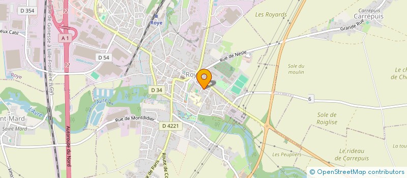 localisation de l'entreprise CENTRE ROYEN D'ANIMATION ET DE LOISIRS à ROYE