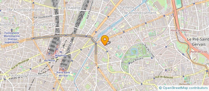 localisation de l'entreprise CENTRE SCANNER ET IRM SECRETAN  PARIS