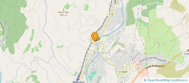 localisation de l'entreprise CENTRE SCIENTIFIQUE DES HAUTS CANTONS HERAULTAIS  BEDARIEUX