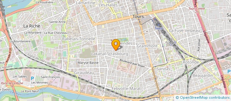 localisation de l'entreprise CENTRE SEXOLOGIE CLINIQUE PSYCHANALYSE à TOURS