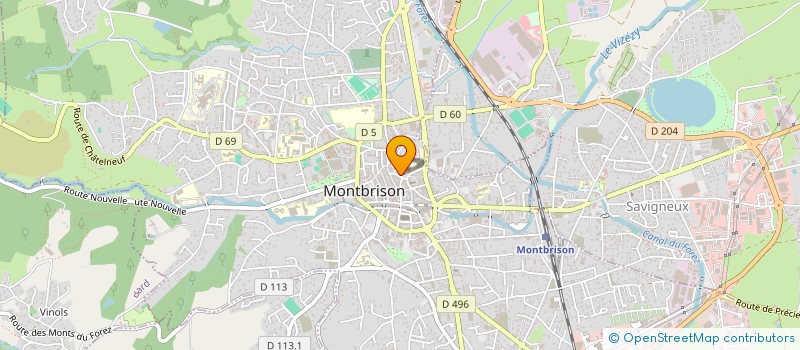 localisation de l'entreprise CENTRE SOCIAL à MONTBRISON