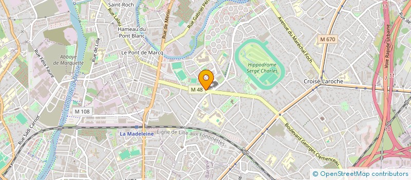 localisation de l'entreprise CENTRE SOCIAL à MARCQ-EN-BARŒUL
