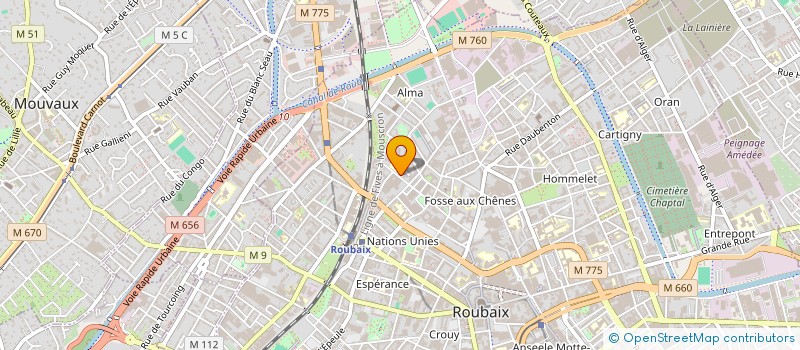 localisation de l'entreprise CENTRE SOCIAL  ALMA  ROUBAIX