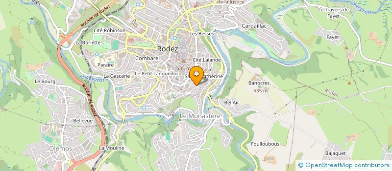 localisation de l'entreprise CENTRE SOCIAL AVEYRONNAIS POUR LES GENS DU VOYAGE à RODEZ