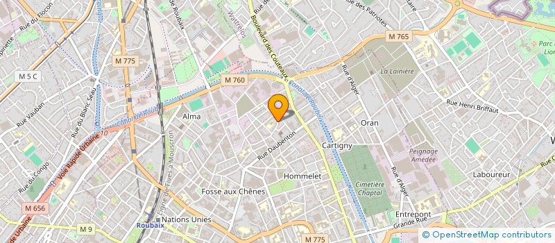 localisation de l'entreprise CENTRE SOCIAL BASSE MASURE à ROUBAIX
