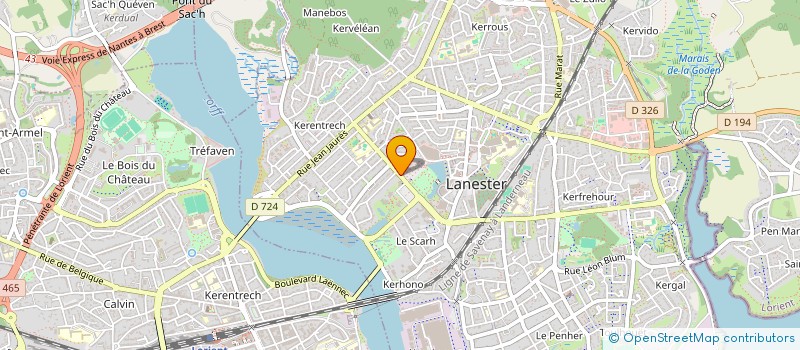 localisation de l'entreprise CENTRE SOCIAL C A F MORBIHAN  LANESTER