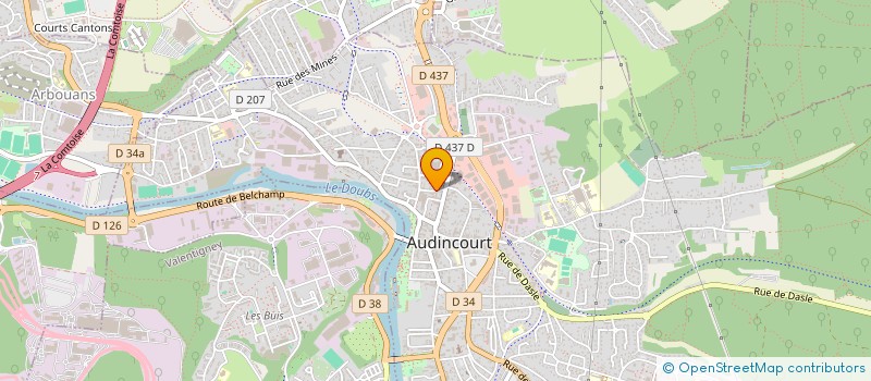 localisation de l'entreprise CENTRE SOCIAL D'AUDINCOURT à AUDINCOURT
