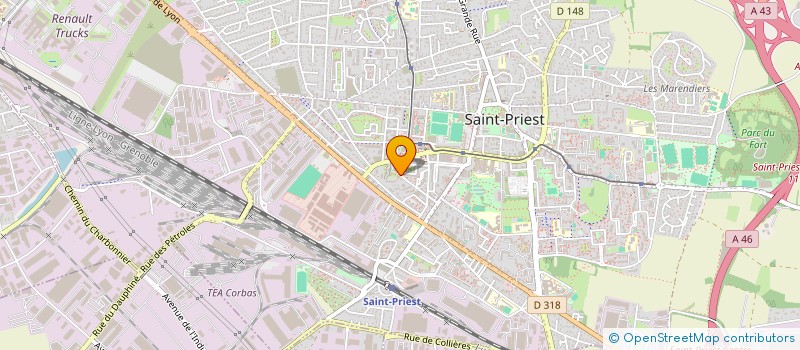 localisation de l'entreprise CENTRE SOCIAL DE L'OLIVIER  SAINT-PRIEST