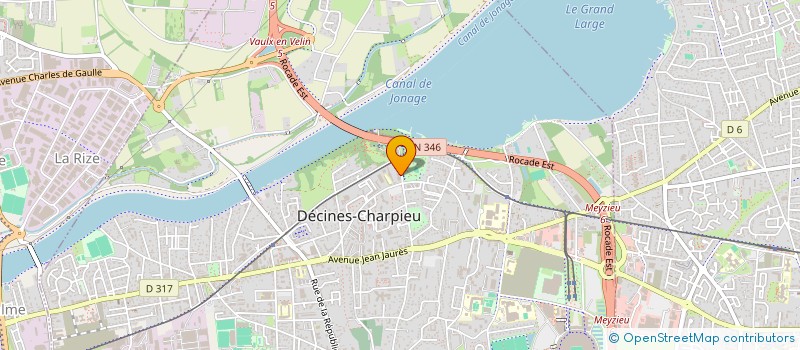 localisation de l'entreprise CENTRE SOCIAL DE LA BERTHAUDIERE à DECINES-CHARPIEU