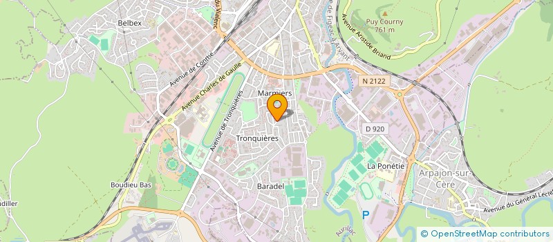 localisation de l'entreprise CENTRE SOCIAL DE MARMIERS à AURILLAC