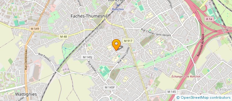 localisation de l'entreprise CENTRE SOCIAL DES CINQ BONNIERS à FACHES-THUMESNIL