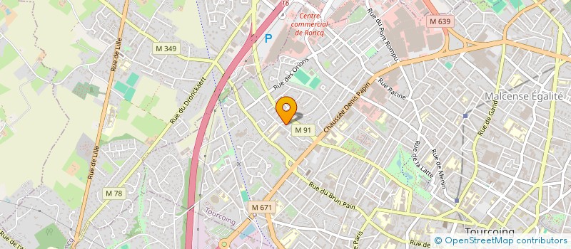 localisation de l'entreprise CENTRE SOCIAL DES TROIS QUARTIERS à TOURCOING