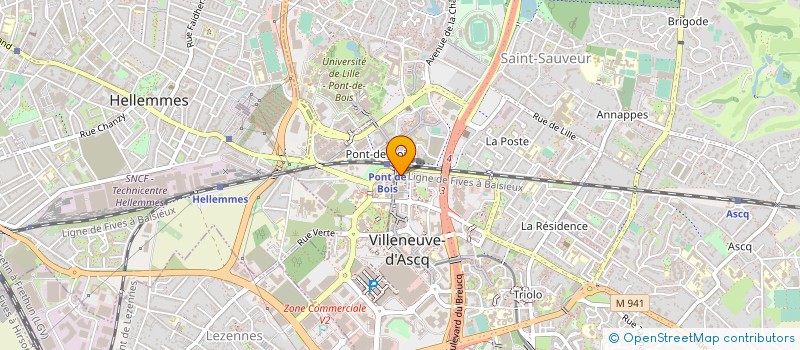 localisation de l'entreprise CENTRE SOCIAL DU CENTRE VILLE à VILLENEUVE-D'ASCQ