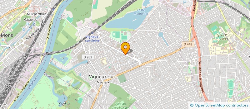 localisation de l'entreprise CENTRE SOCIAL ECLATE DE VIGNEUX  VIGNEUX-SUR-SEINE