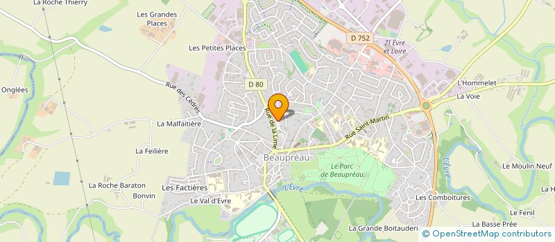 localisation de l'entreprise CENTRE SOCIAL EVRE ET MAUGES à BEAUPREAU-EN-MAUGES