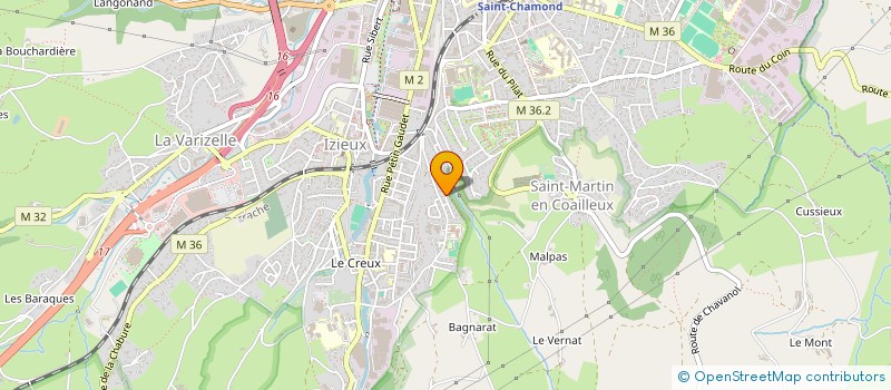 localisation de l'entreprise CENTRE SOCIAL IZIEUX-LE-CREUX  SAINT-CHAMOND