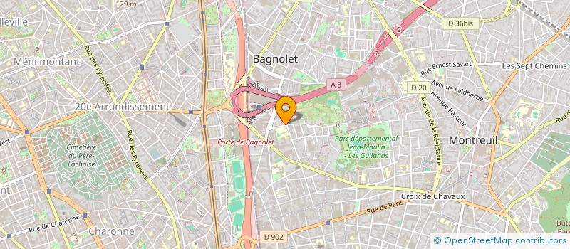 localisation de l'entreprise CENTRE SOCIAL LA FOSSE AUX FRAISES  BAGNOLET