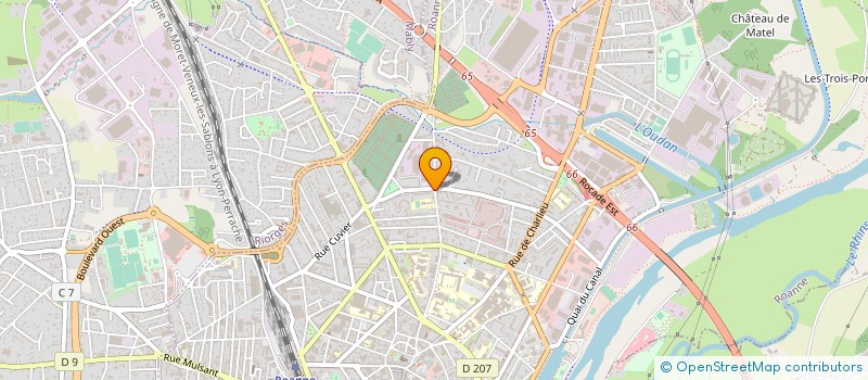 localisation de l'entreprise CENTRE SOCIAL LA LIVATTE à ROANNE