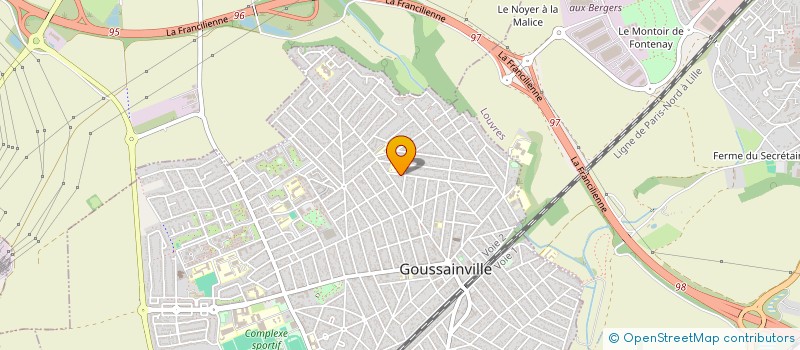 localisation de l'entreprise CENTRE SOCIAL LE REFUGE  GOUSSAINVILLE