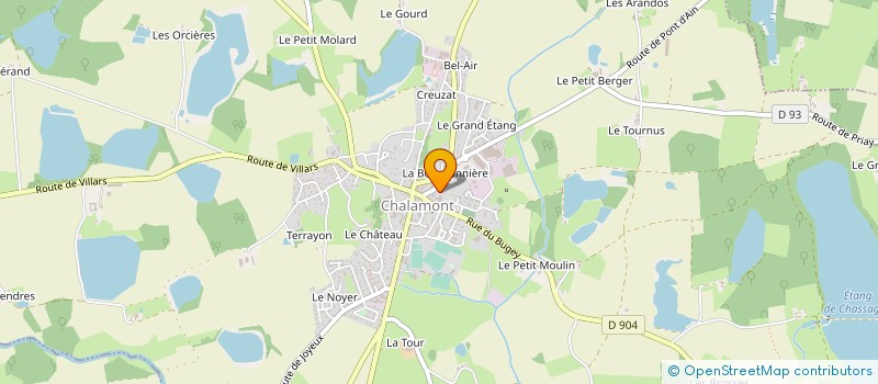 localisation de l'entreprise CENTRE SOCIAL MOSAIQUE à CHALAMONT