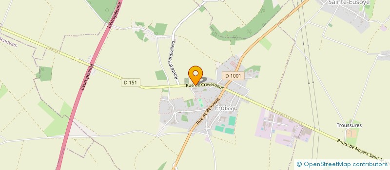 localisation de l'entreprise CENTRE SOCIAL RURAL DE FROISSY-CREVECOEUR à FROISSY
