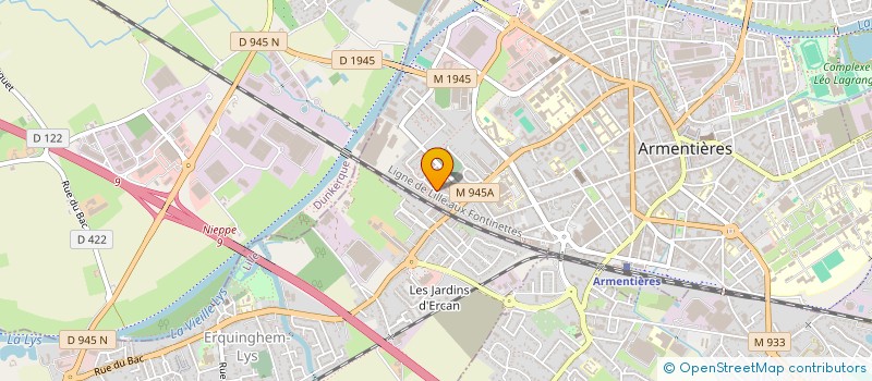 localisation de l'entreprise CENTRE SOCIAL SALENGRO à ARMENTIERES