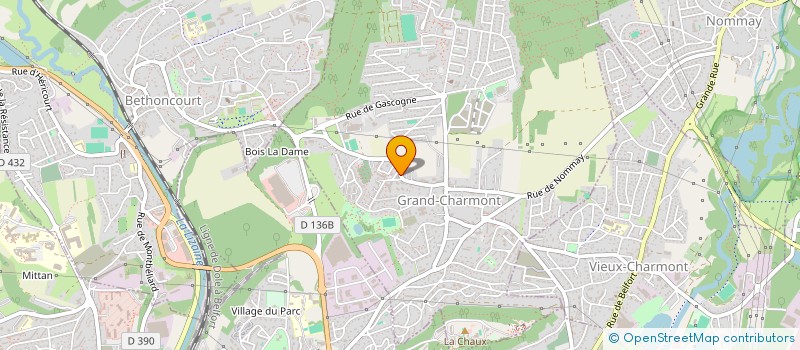 localisation de l'entreprise CENTRE SOCIAL TRAME  GRAND-CHARMONT