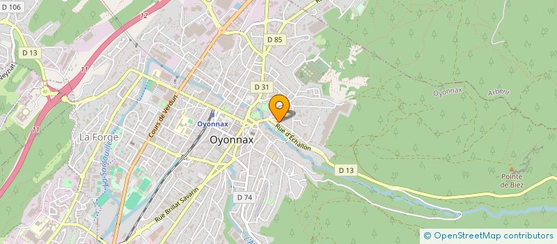 localisation de l'entreprise CENTRE SOCIO-CULTUREL DE L'AIN à OYONNAX