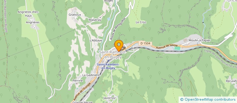 localisation de l'entreprise CENTRE SOCIO CULTUREL DE L ALBARINE à SAINT-RAMBERT-EN-BUGEY