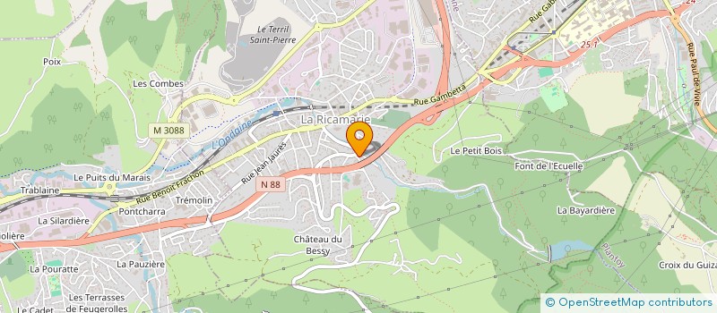 localisation de l'entreprise CENTRE SOCIO-CULTUREL DE LA RICAMARIE  LA RICAMARIE