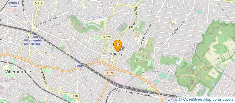 localisation de l'entreprise CENTRE SOCIO-CULTUREL DES EPINETTES  GAGNY