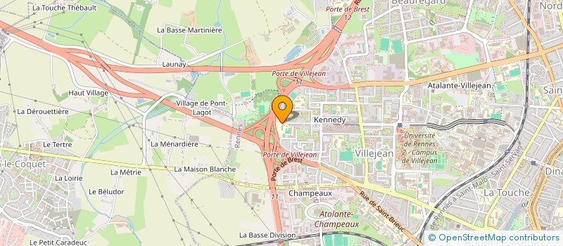 localisation de l'entreprise CENTRE SOCIO CULTUREL DES SOURDS  RENNES