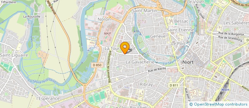 localisation de l'entreprise CENTRE SOCIO-CULTUREL DU PARC  NIORT