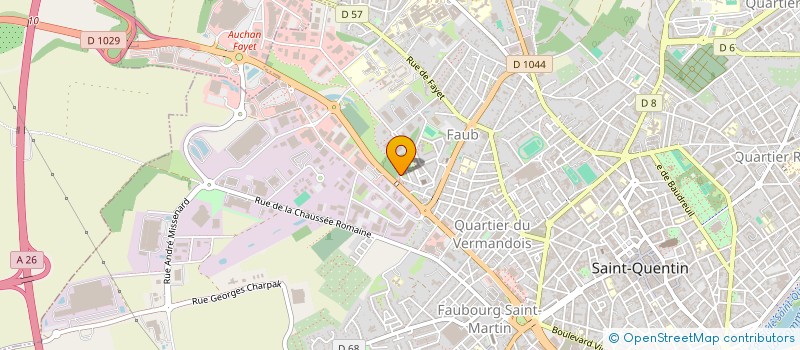 localisation de l'entreprise CENTRE SOCIO-CULTUREL ESPOIR DE L'AISNE à SAINT-QUENTIN