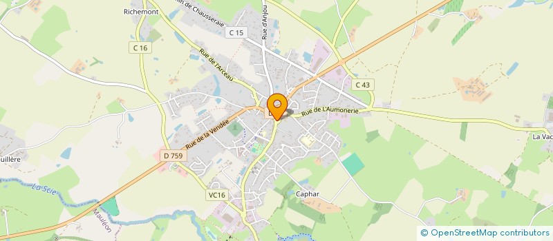 localisation de l'entreprise CENTRE SOCIO CULTUREL NUEIL-LES AUBIERS  NUEIL-LES-AUBIERS