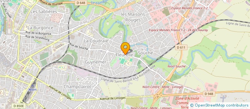 localisation de l'entreprise CENTRE SOCIOCULTUREL DE SOUCHE  NIORT