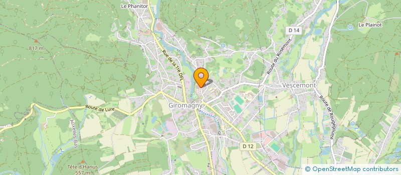 localisation de l'entreprise CENTRE SOCIOCULTUREL LA HAUTE SAVOUREUSE  GIROMAGNY