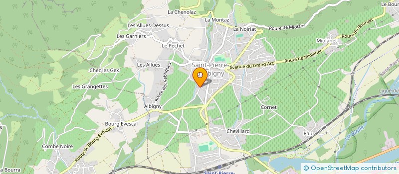 localisation de l'entreprise CENTRE SOCIOCULTUREL LA PARTAGERAIE  SAINT-PIERRE-D'ALBIGNY