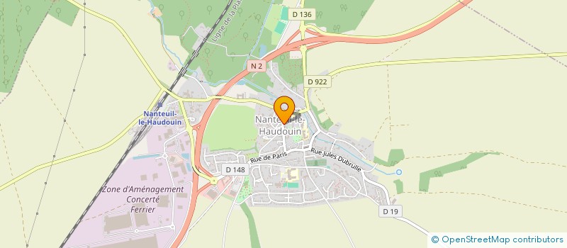 localisation de l'entreprise CENTRE SOCIOCULTUREL LES PORTES DU VALOIS  NANTEUIL-LE-HAUDOUIN