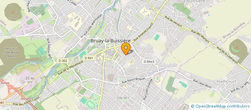 localisation de l'entreprise CENTRE SOCIOCULTUREL PARTAGES à BRUAY-LA-BUISSIERE
