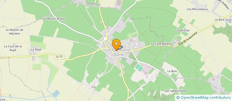 localisation de l'entreprise CENTRE SOCIOCULTUREL ROLAND CHARRIER DU CANTON DE MONTREUIL BELLAY  MONTREUIL-BELLAY