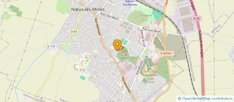 localisation de l'entreprise CENTRE SOUTIEN PEDAGOGIQUE FORMA à NOEUX LES MINES