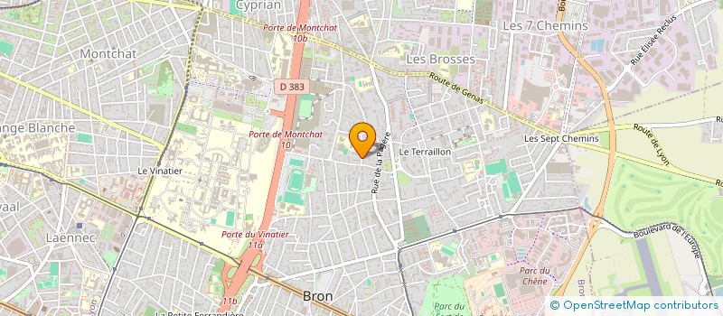 localisation de l'entreprise CENTRE SPIRITE LYONNAIS ALLAN KARDEC à BRON