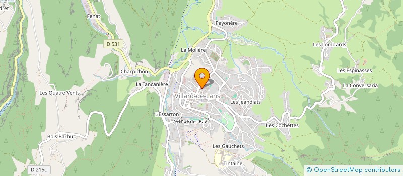 localisation de l'entreprise CENTRE SPORTIF DES 4 MONTAGNES  LANS-EN-VERCORS