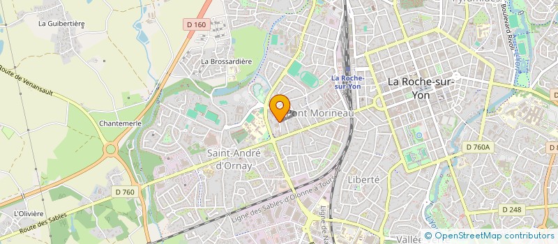 localisation de l'entreprise CENTRE SPORTS ET LOISIRS à LA ROCHE-SUR-YON
