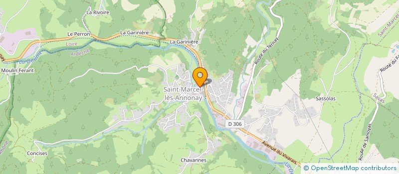 localisation de l'entreprise CENTRE STARS BOX à SAINT-MARCEL-LES-ANNONAY