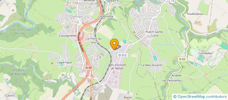 localisation de l'entreprise CENTRE SUD ECHAFAUDAGES  OLEMPS