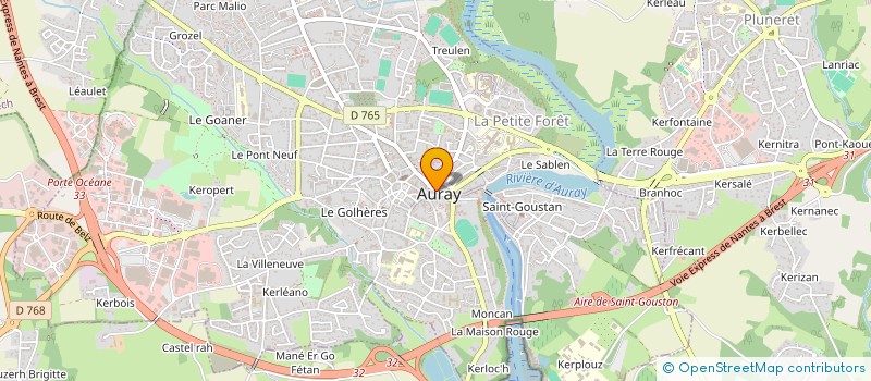 localisation de l'entreprise CENTRE TECHNIQUE COMMERCIAL à AURAY