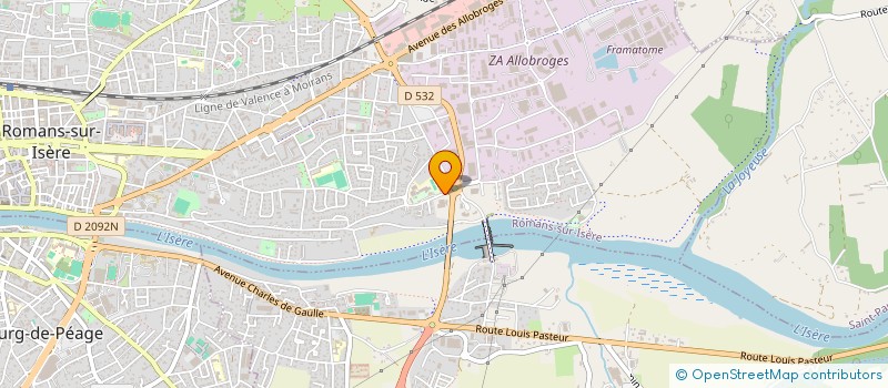 localisation de l'entreprise CENTRE TECHNIQUE D'HYGIENE  ROMANS-SUR-ISERE